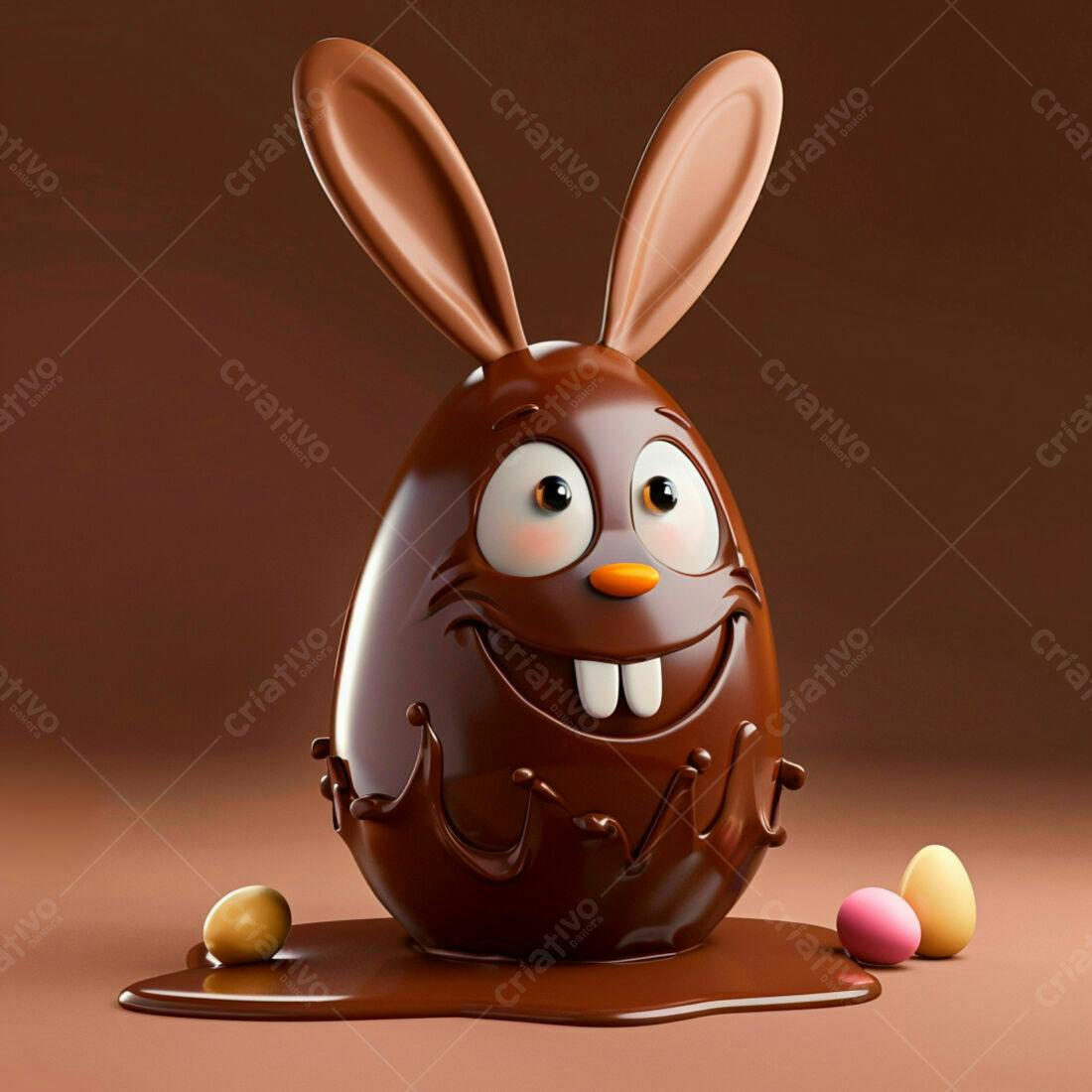 Ovo de Páscoa coelhinho chocolate