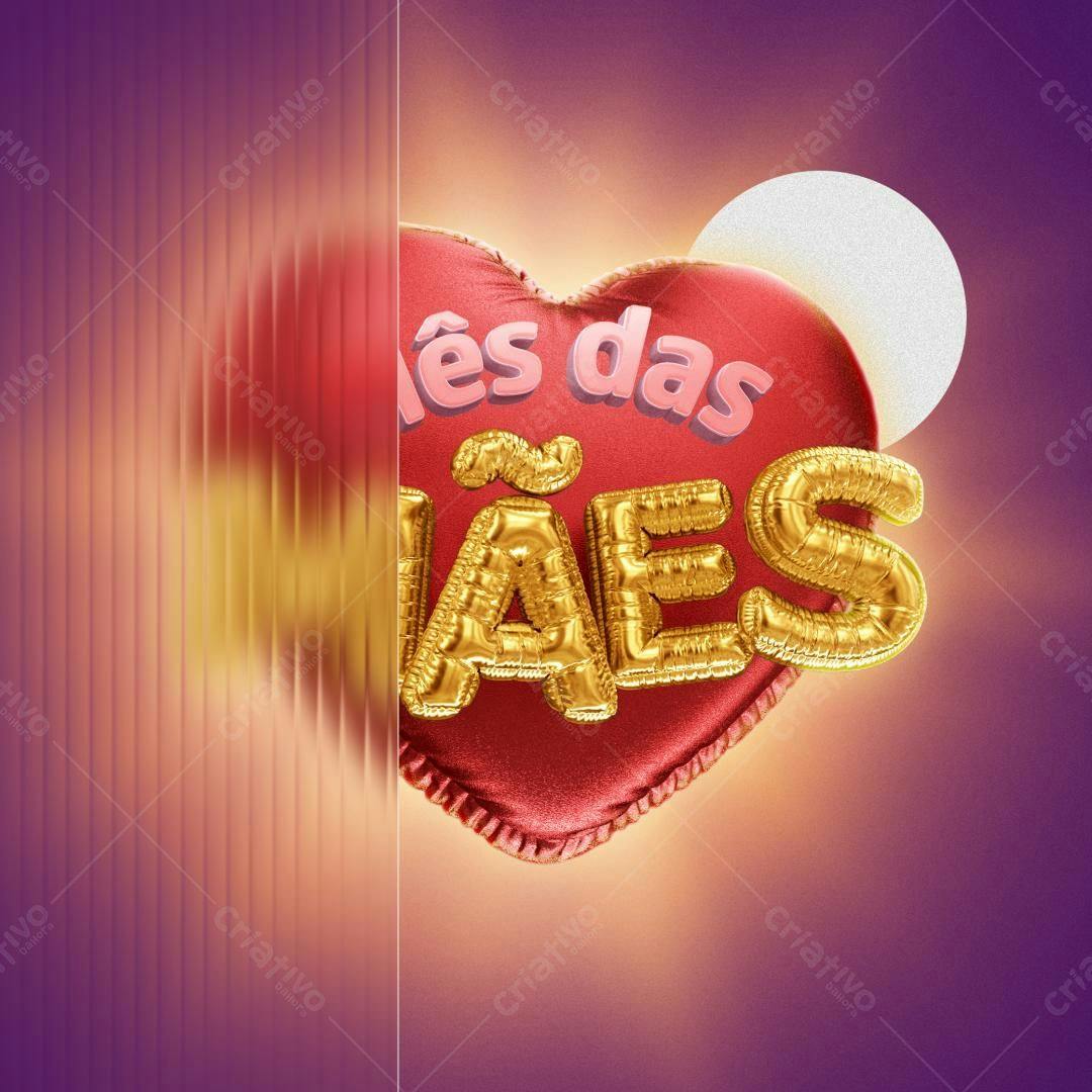 Banner Dia das Mães PNG com fundo transparente