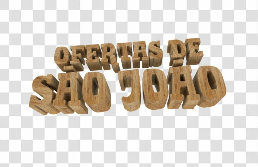 Oferta De Sao Joao Texto 3D Para Composicao Png Transparente (1)