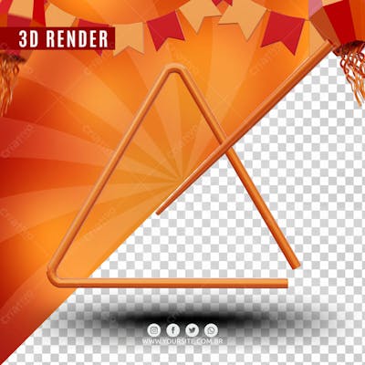 Triangulo Elemento 3D Para Composicao Psd