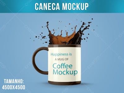 Caneca café Splash Mockup 