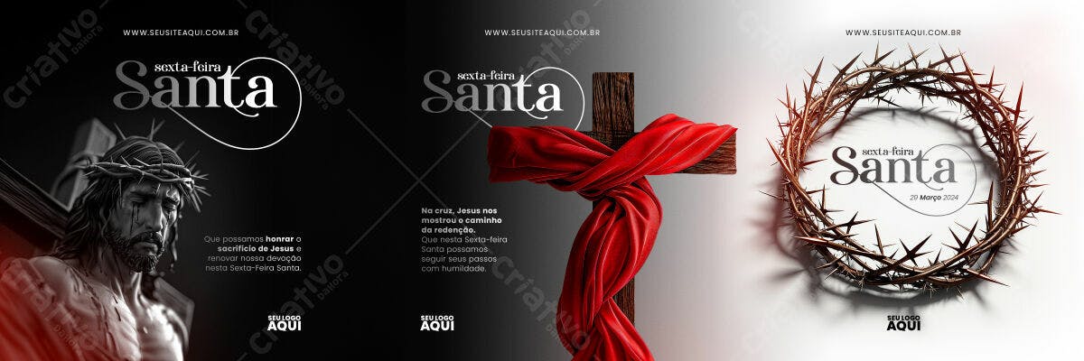 Banner Sexta-Feira Santa PSD Editável