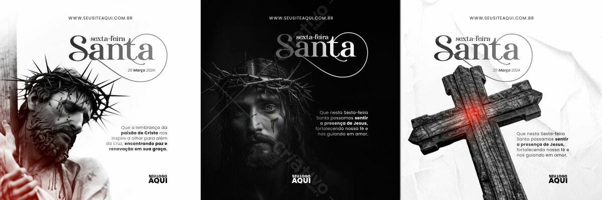 Post para Sexta-Feira Santa PSD Editável