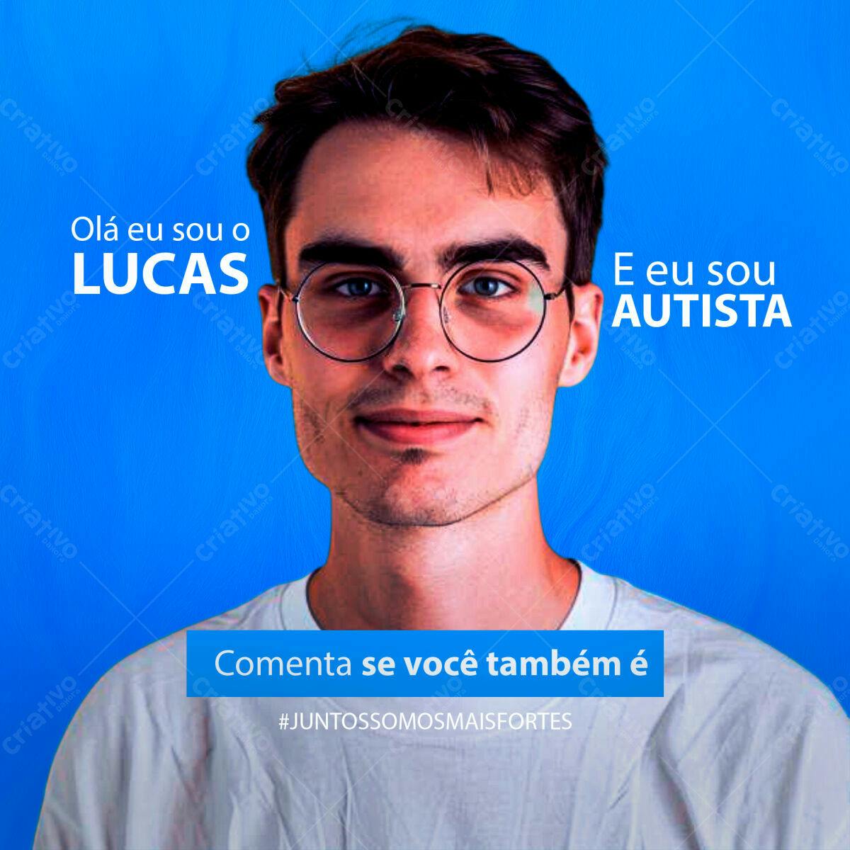 Postagem Conscientização Autismo PSD Editável