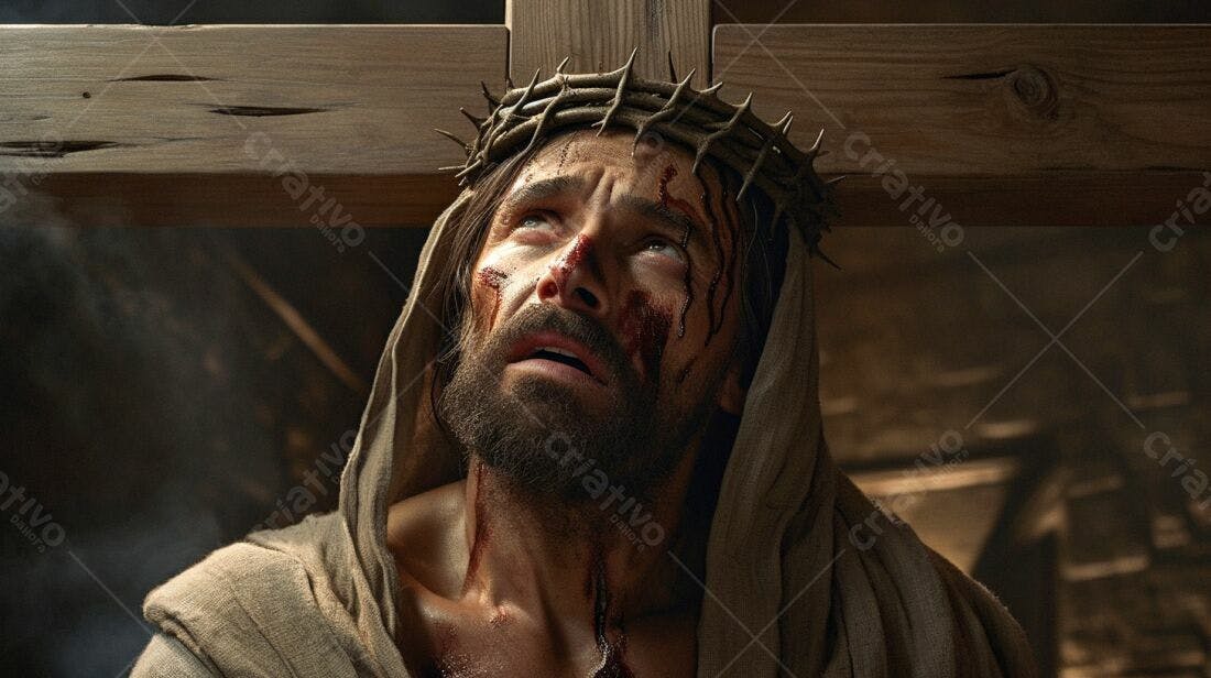 Jesus Cristo na Cruz sofrimento e fé
