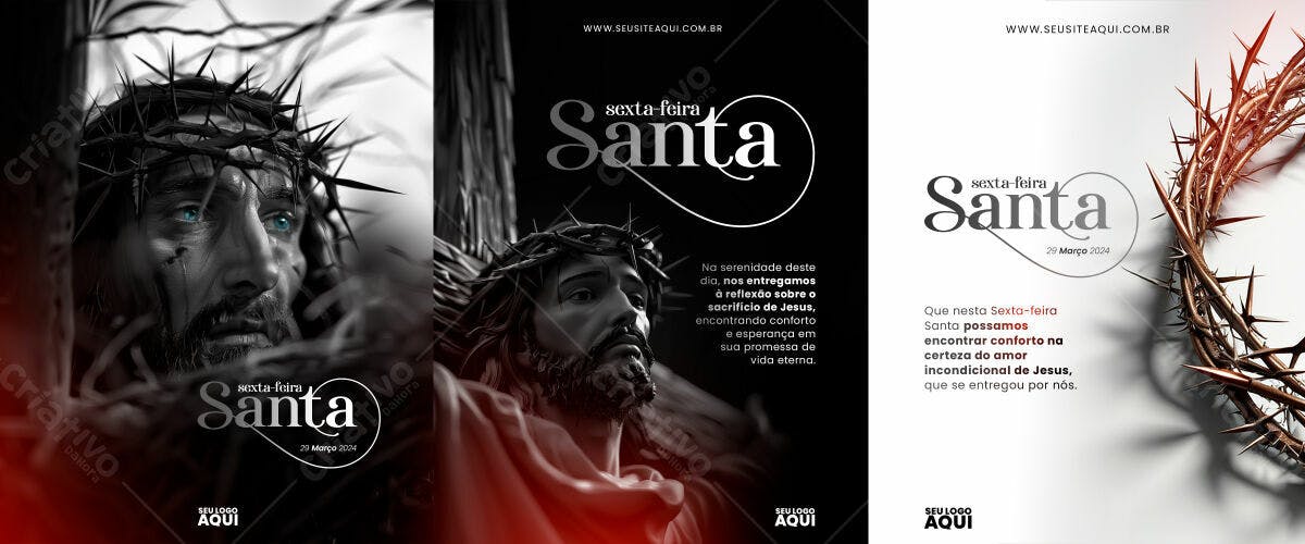Post para Sexta-Feira Santa PSD Editável