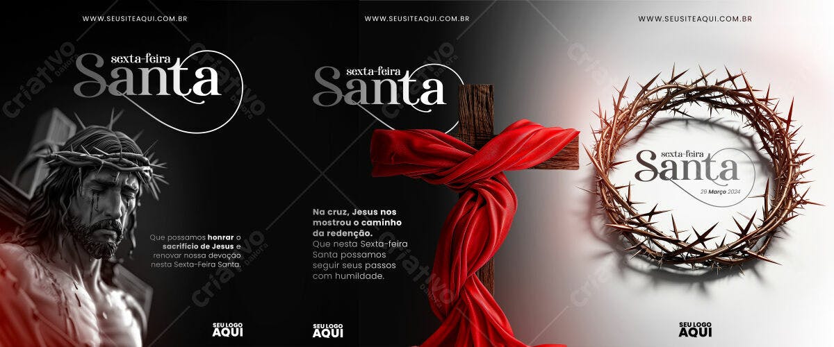 Flyer Sexta-Feira Santa PSD Editável