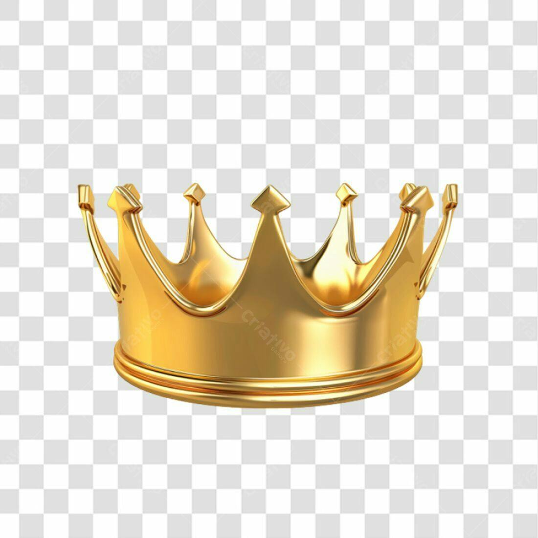 Icone Coroa Ouro PNG com fundo transparente