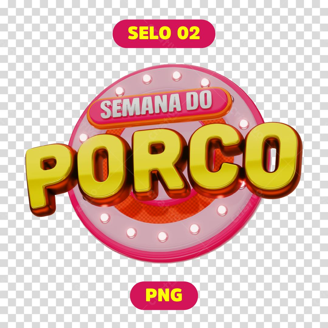 Selo Semana do Porco PNG com fundo transparente