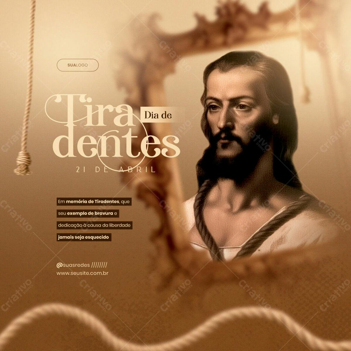 Postagem Dia de Tiradentes PSD Editável