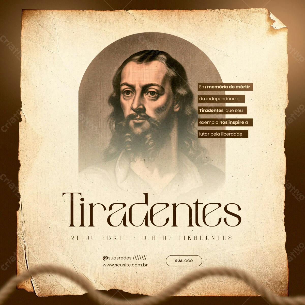 Flyer Dia de Tiradentes PSD Editável