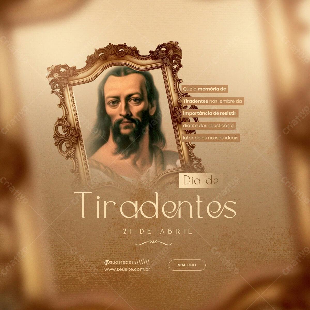 Postagem Dia de Tiradentes PSD Editável