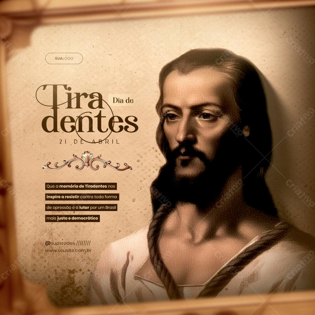 Postagem Dia de Tiradentes PSD Editável