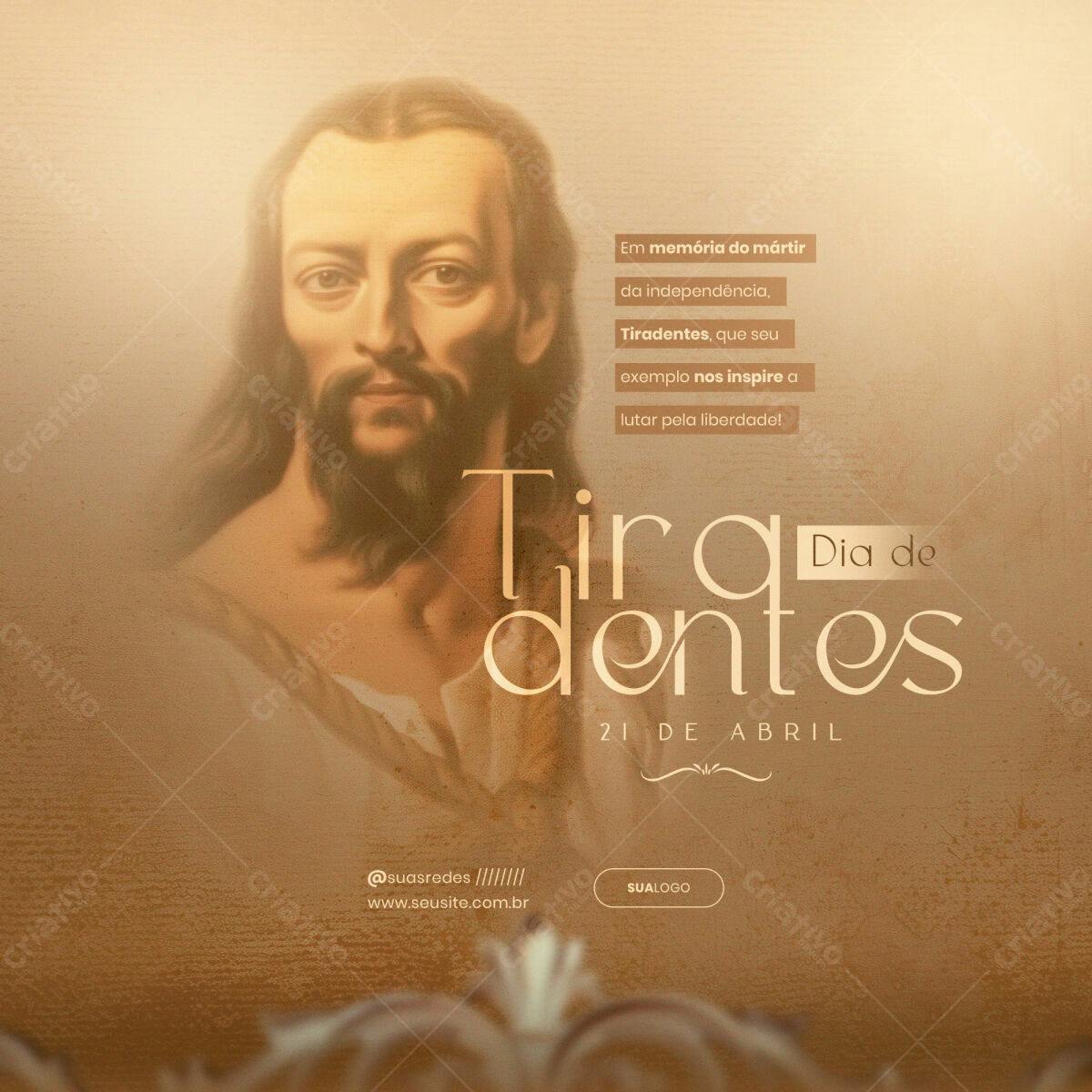 Postagem Dia de Tiradentes PSD Editável