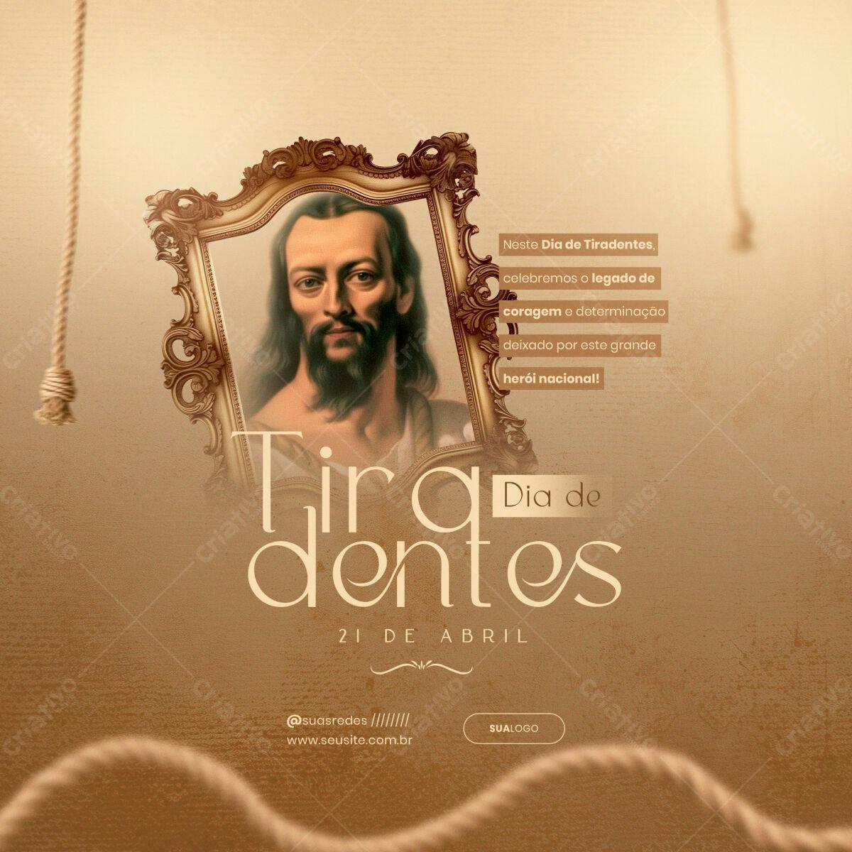 Flyer Dia de Tiradentes PSD Editável