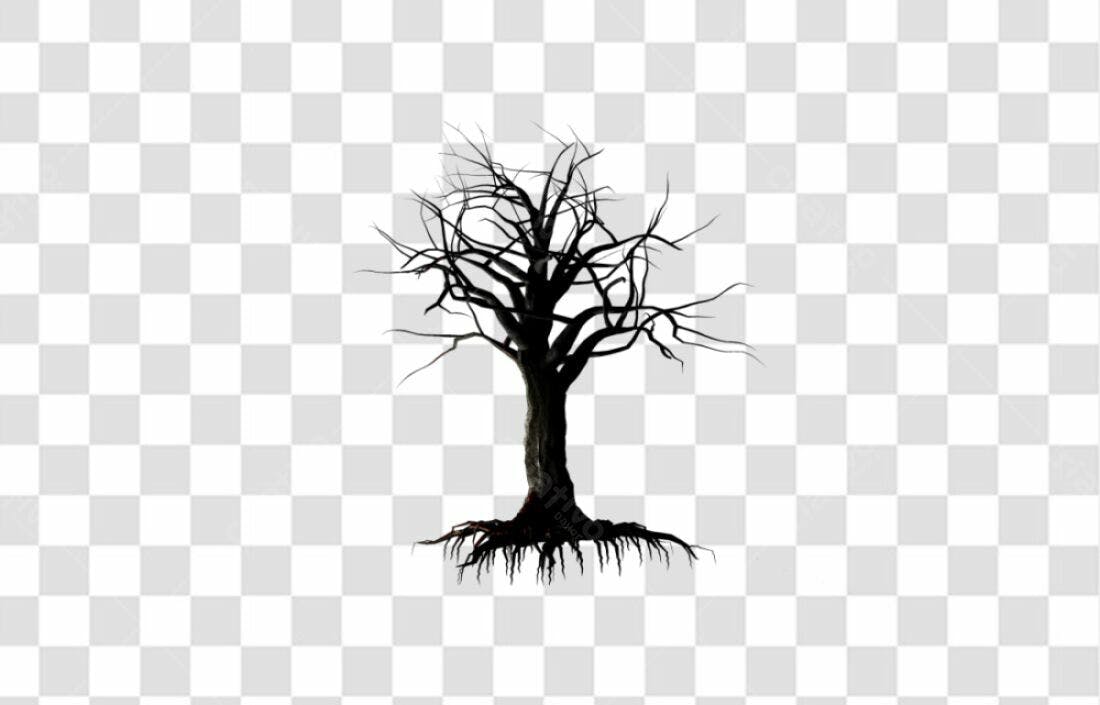Icone Árvore Morta Halloween PNG com fundo transparente