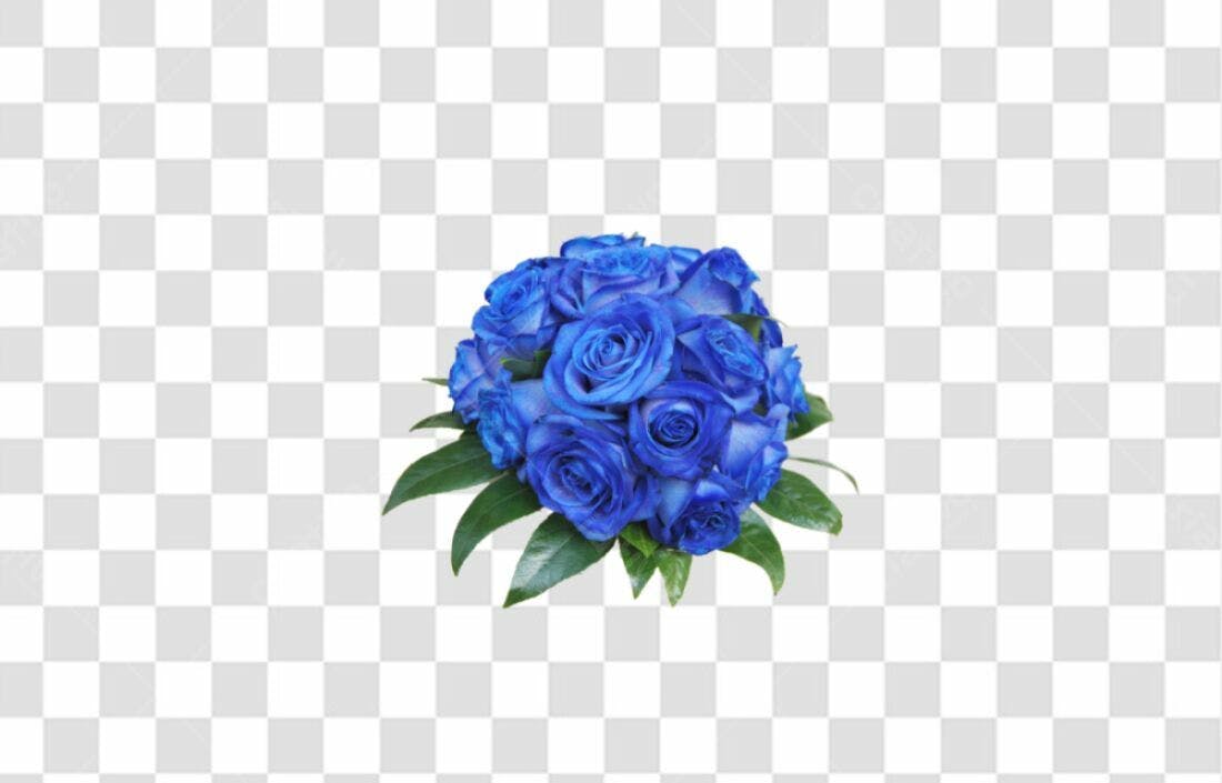 Icone Buquê de Rosas Azuis PNG com fundo transparente