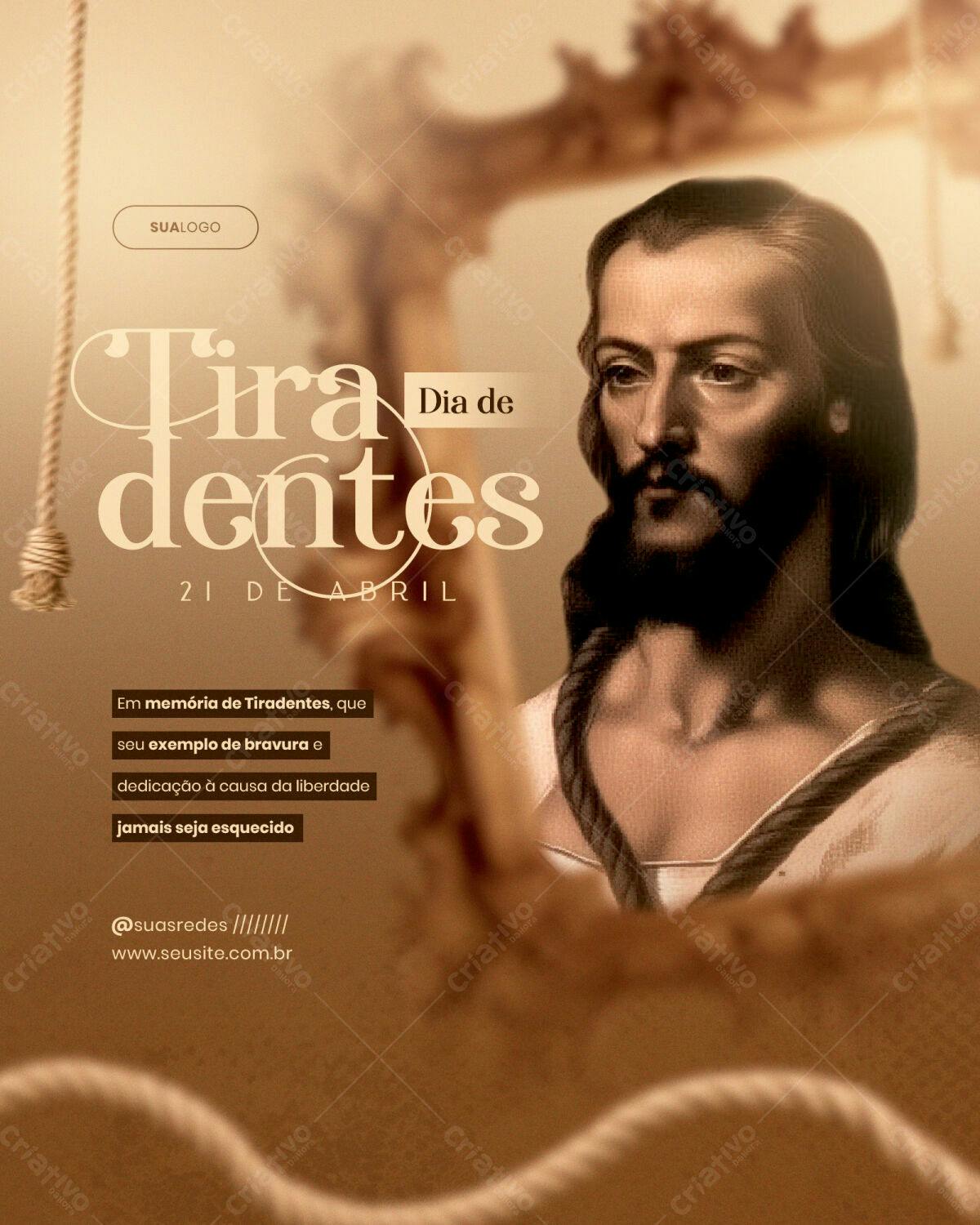 Flyer Dia de Tiradentes PSD Editável