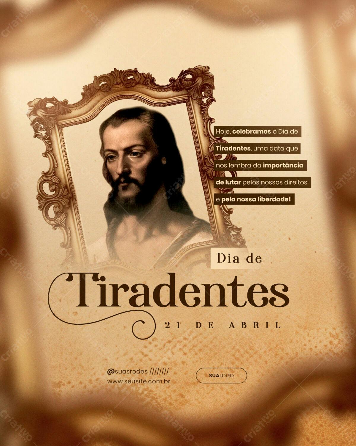 Postagem Dia de Tiradentes PSD Editável