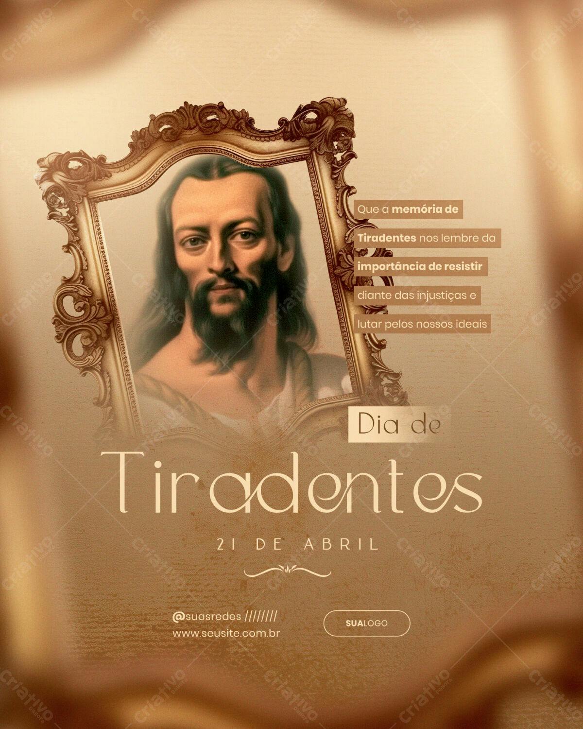 Flyer Dia de Tiradentes PSD Editável