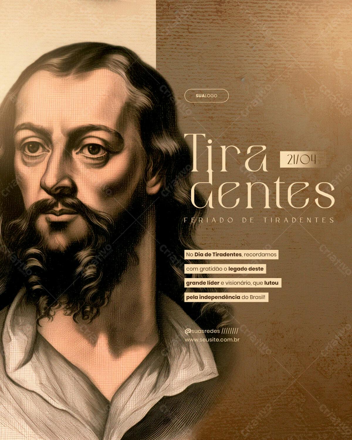 Flyer Dia de Tiradentes PSD Editável