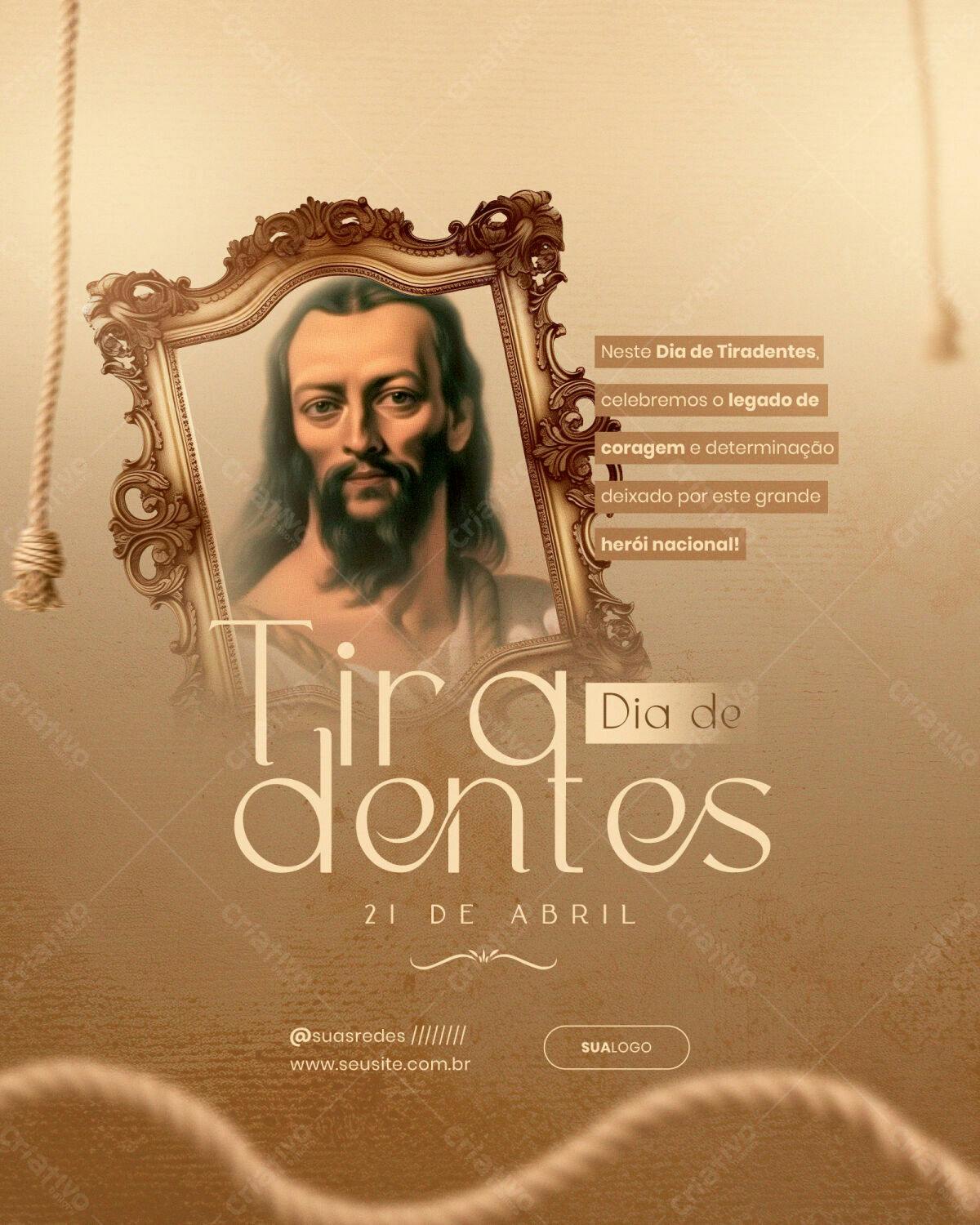 Flyer Dia de Tiradentes PSD Editável