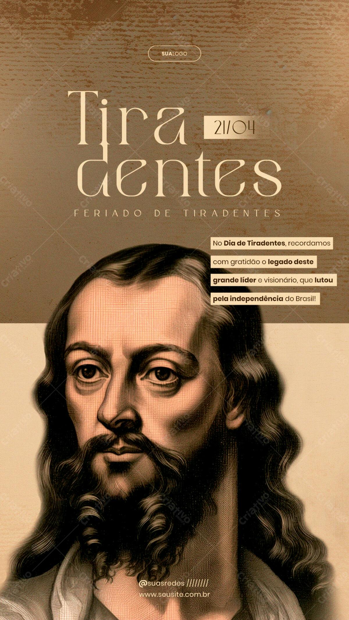 Flyer Dia de Tiradentes PSD Editável
