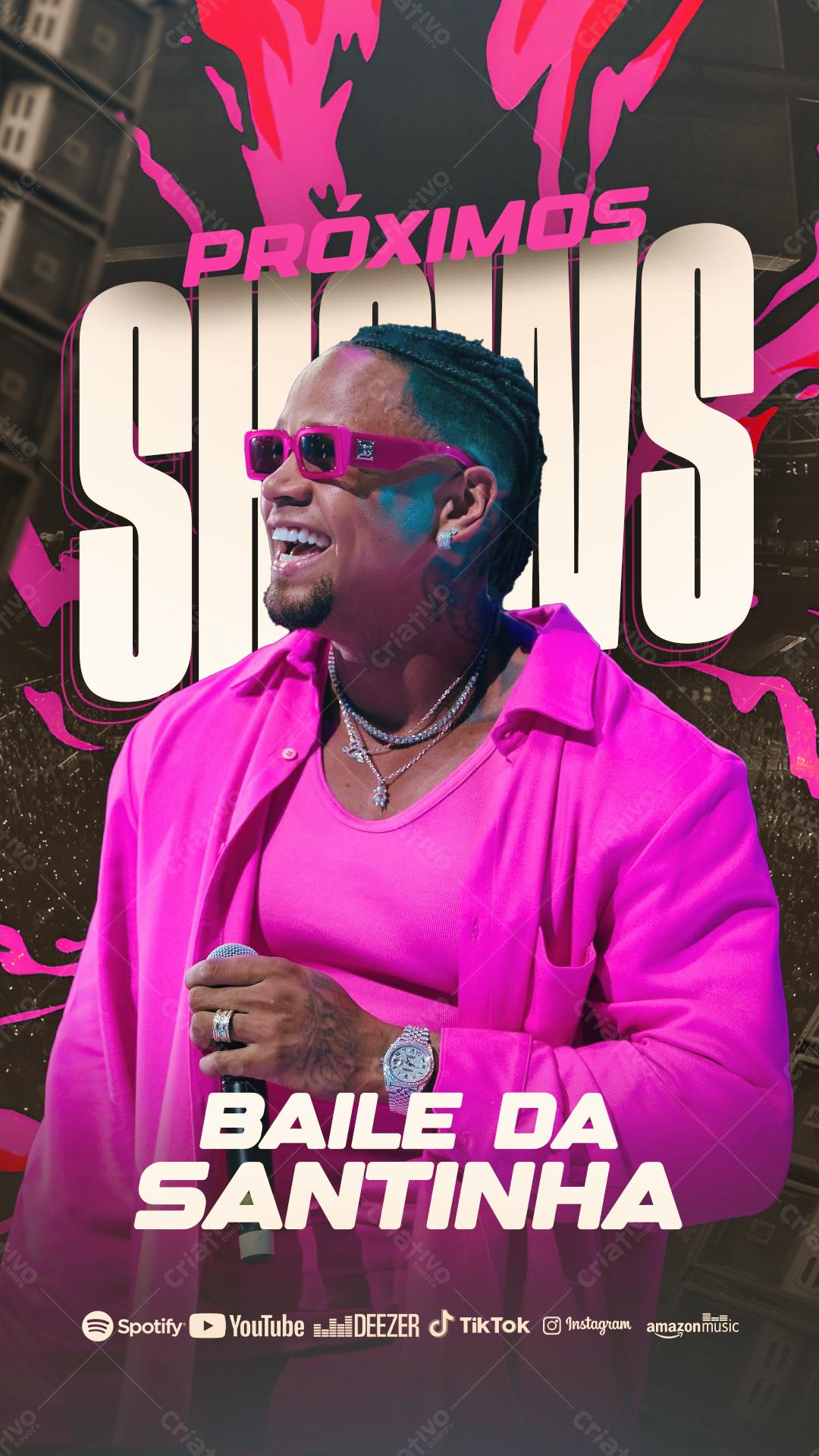 Flyer Baile da Santinha PSD Editável