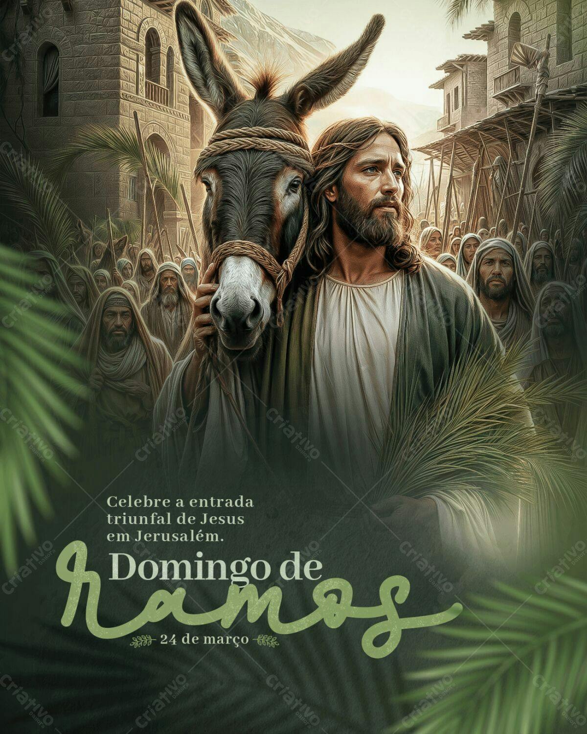 Flyer Domingo de Ramos PSD Editável