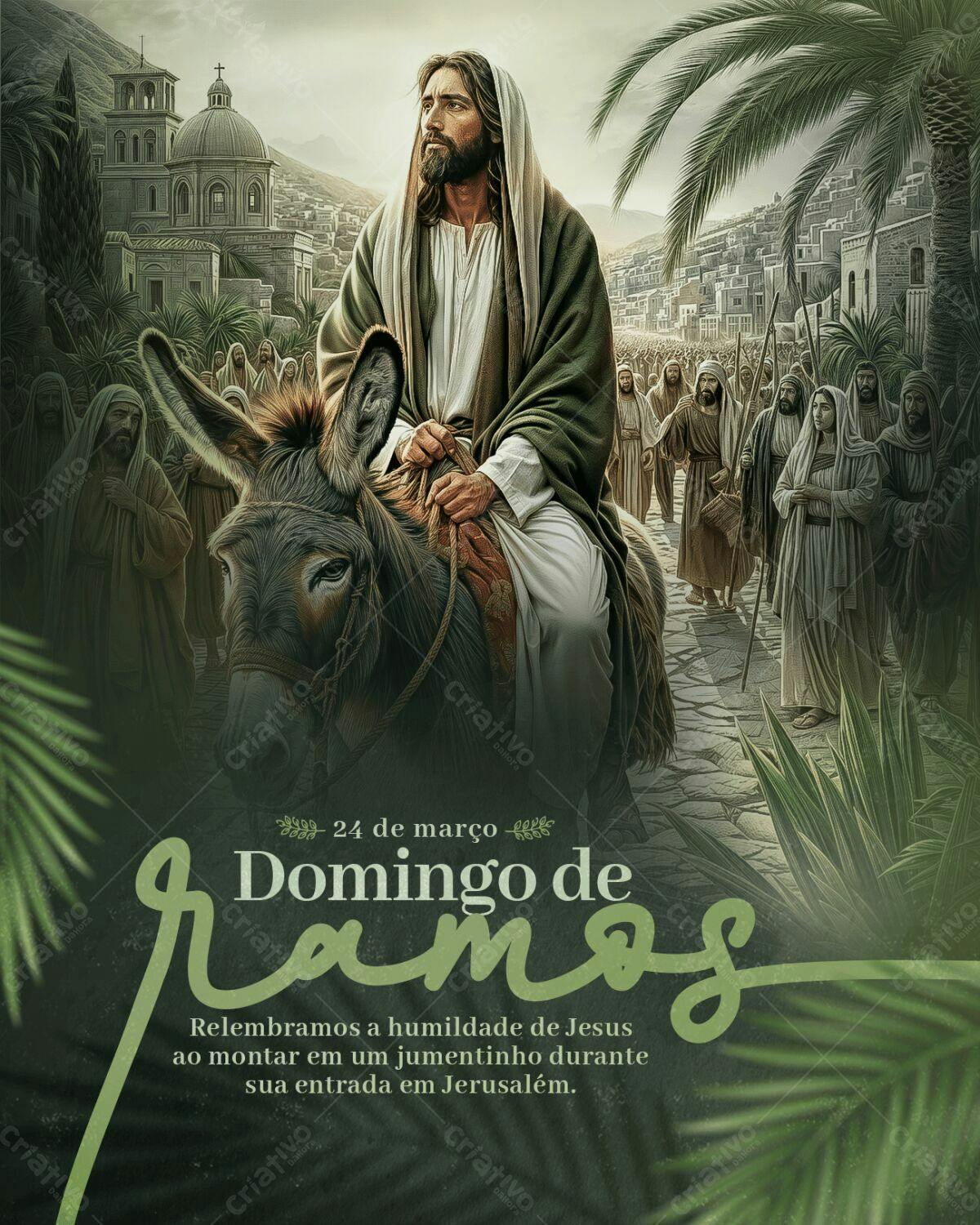 Flyer Domingo de Ramos PSD Editável