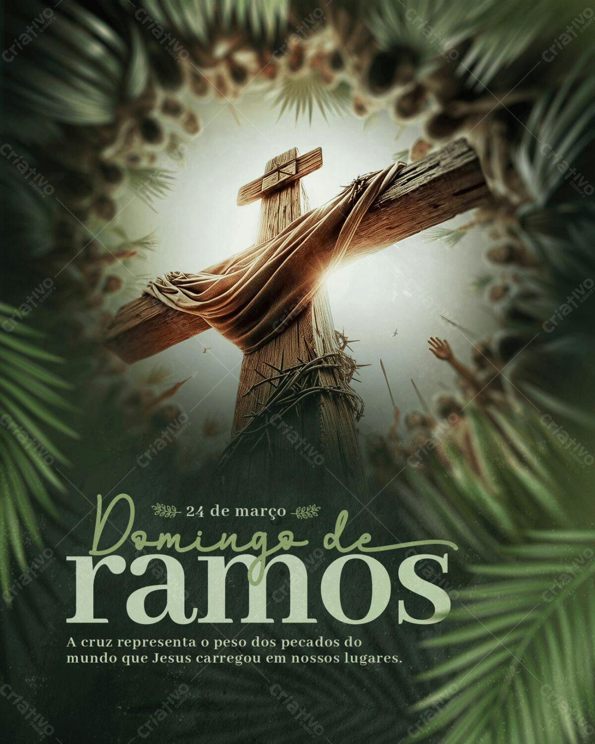 Flyer Domingo de Ramos PSD Editável