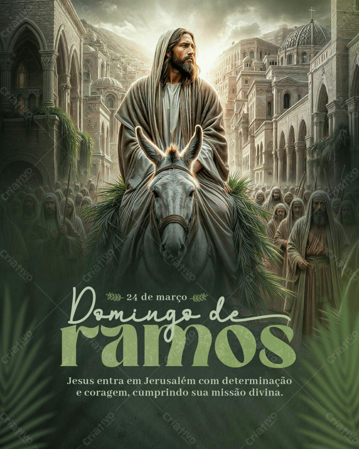 Flyer Domingo de Ramos PSD Editável