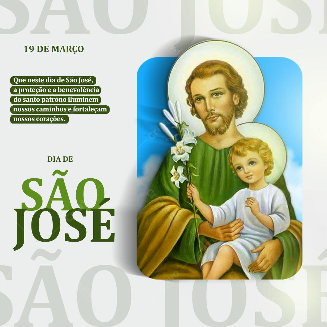 Post para o Dia de São José PSD Editável