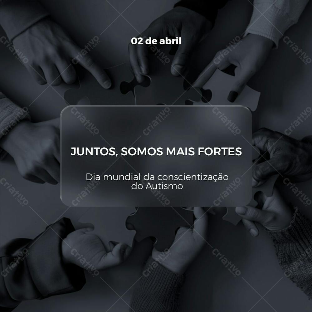 Juntos Somos Mais Fortes Psd Dia Do Autismo