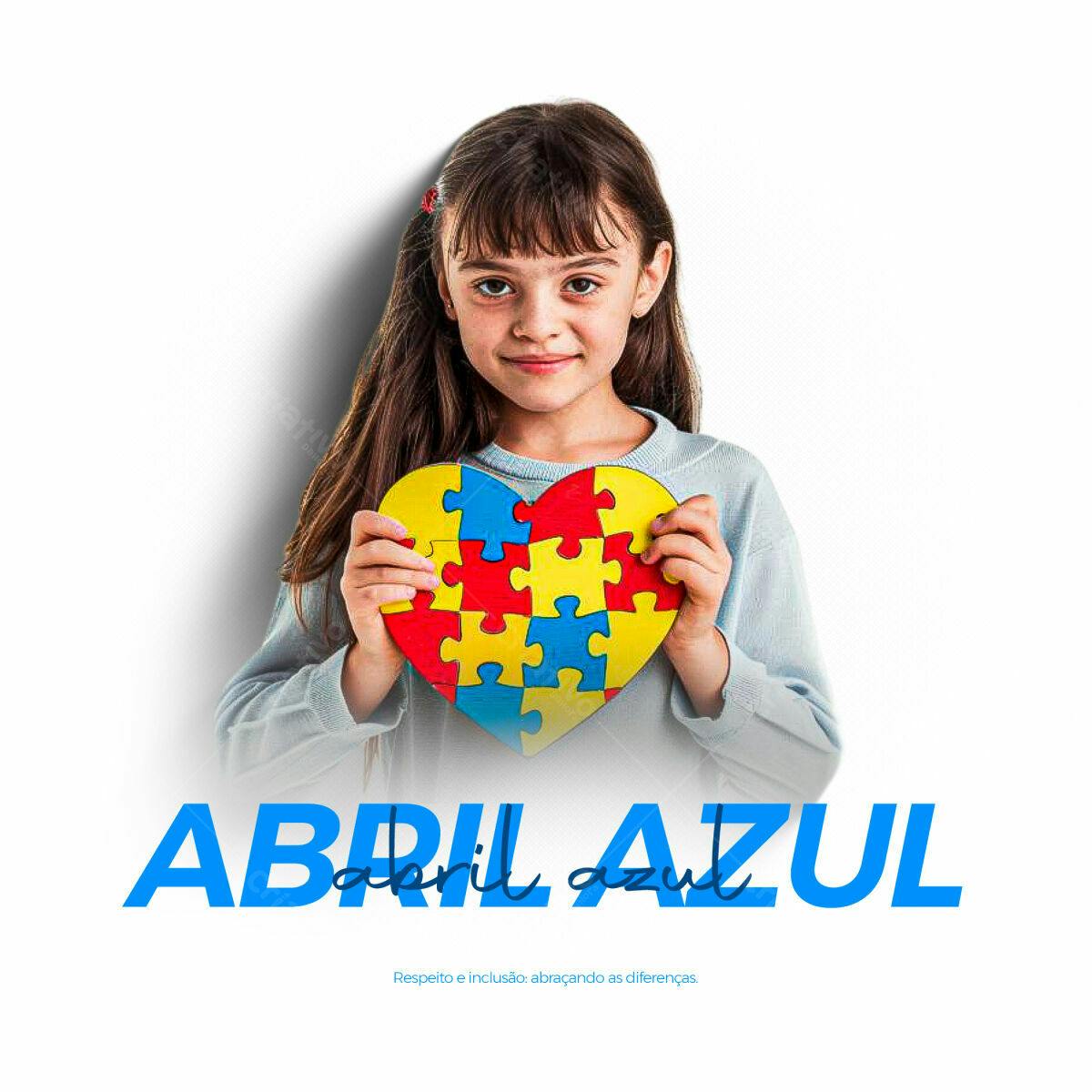 Imagem Abril Azul PSD Editável