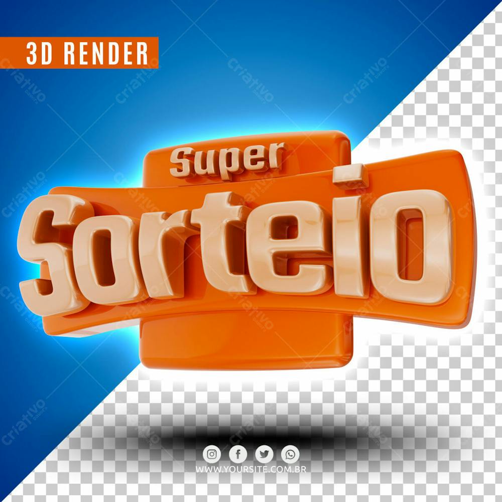 Super Sorteio Selo 3D Para Composicao Psd Premium (2)