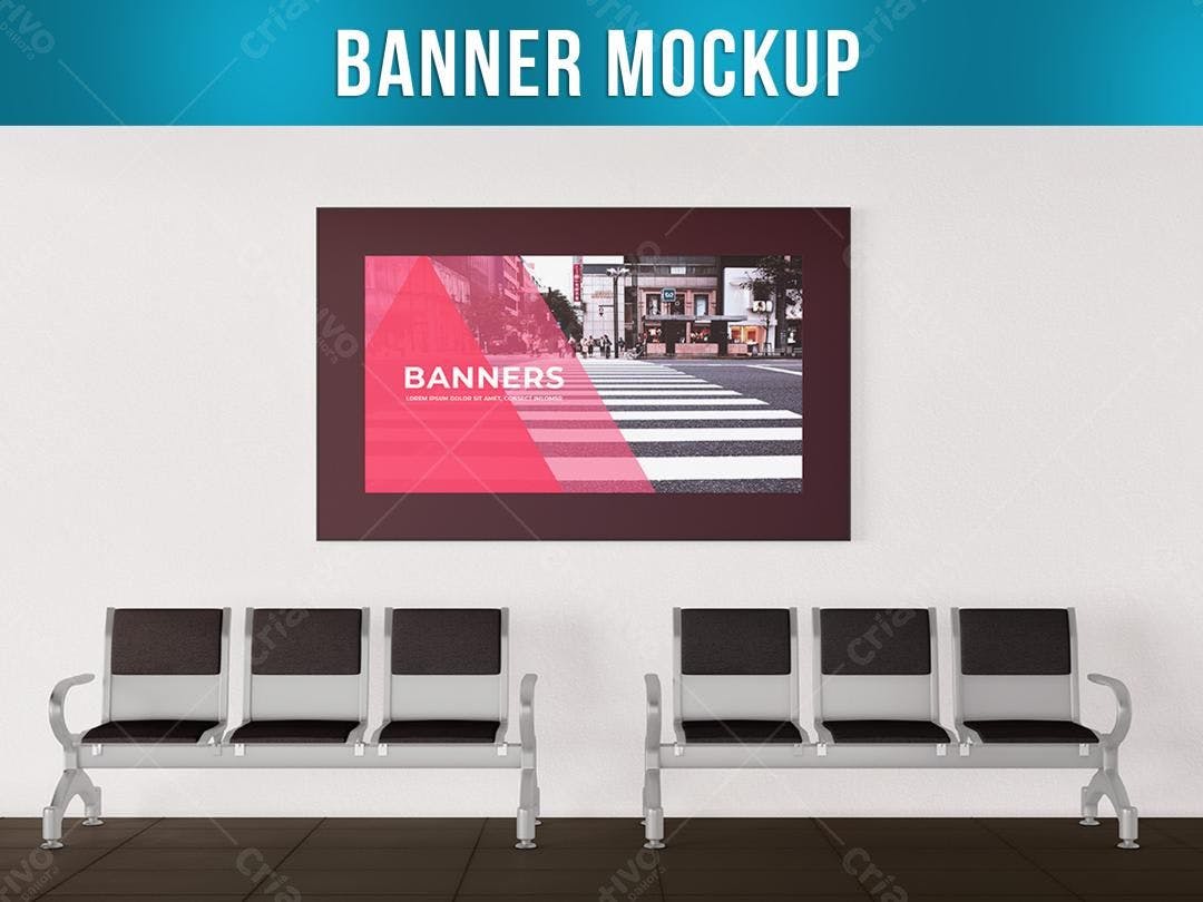 Mockup de Banner em Ambiente Moderno
