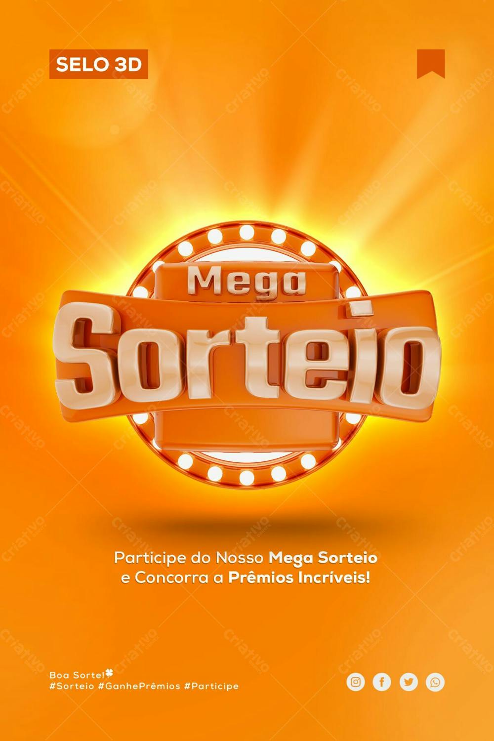 Selo 3D - Mega Sorteio 2