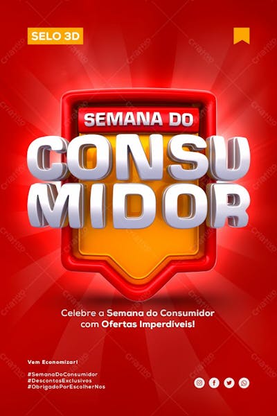 Selo 3D  Semana Do Consumidor 