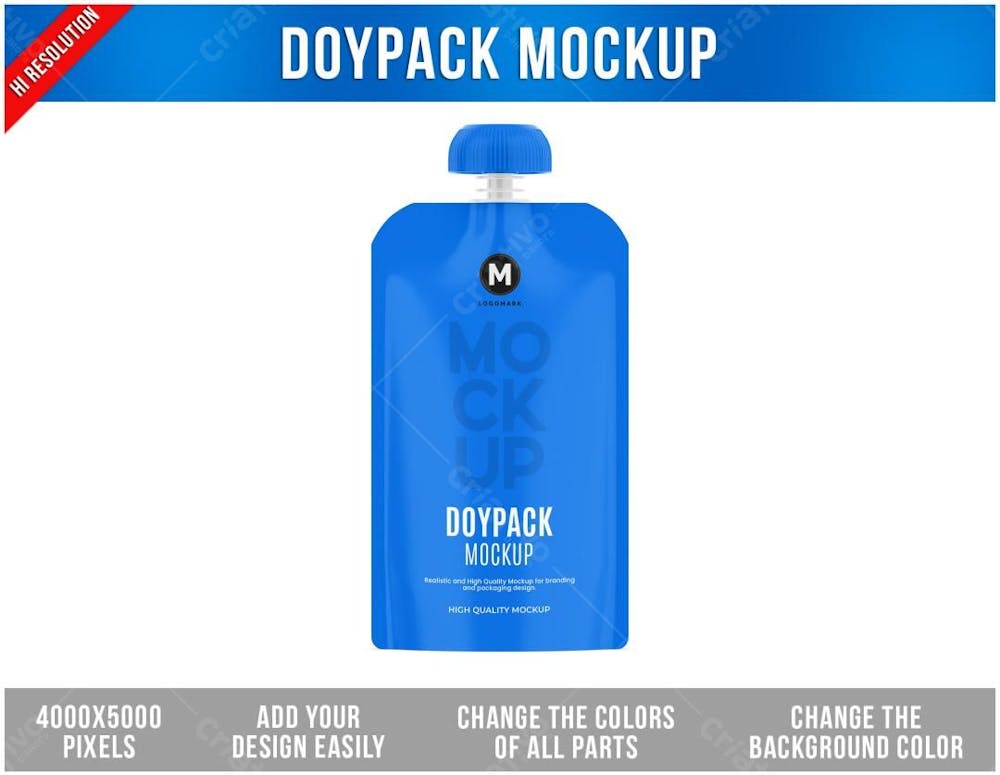 Embalagem Tipo Doypack Mockup