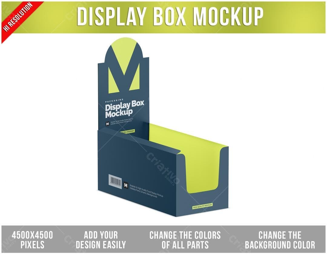 Mockup de Caixa de Display PSD Editável