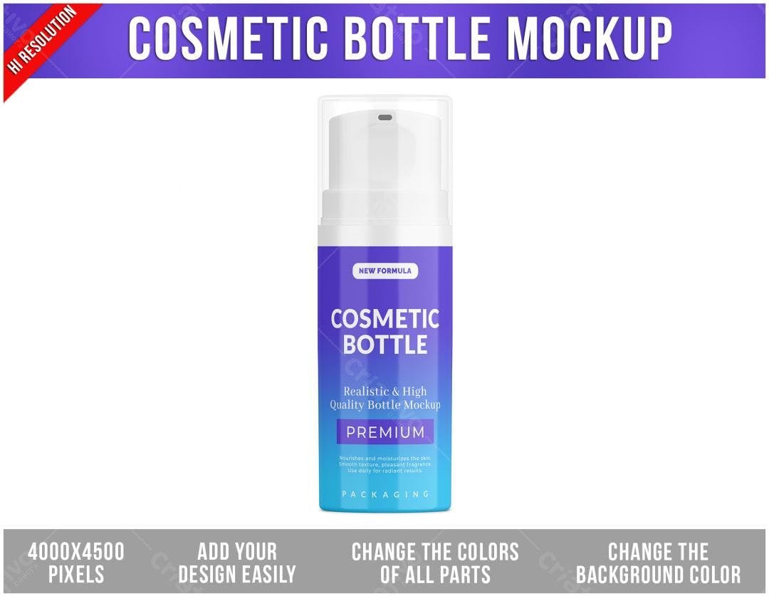 Mockup de Embalagem para Cosméticos PSD Editável