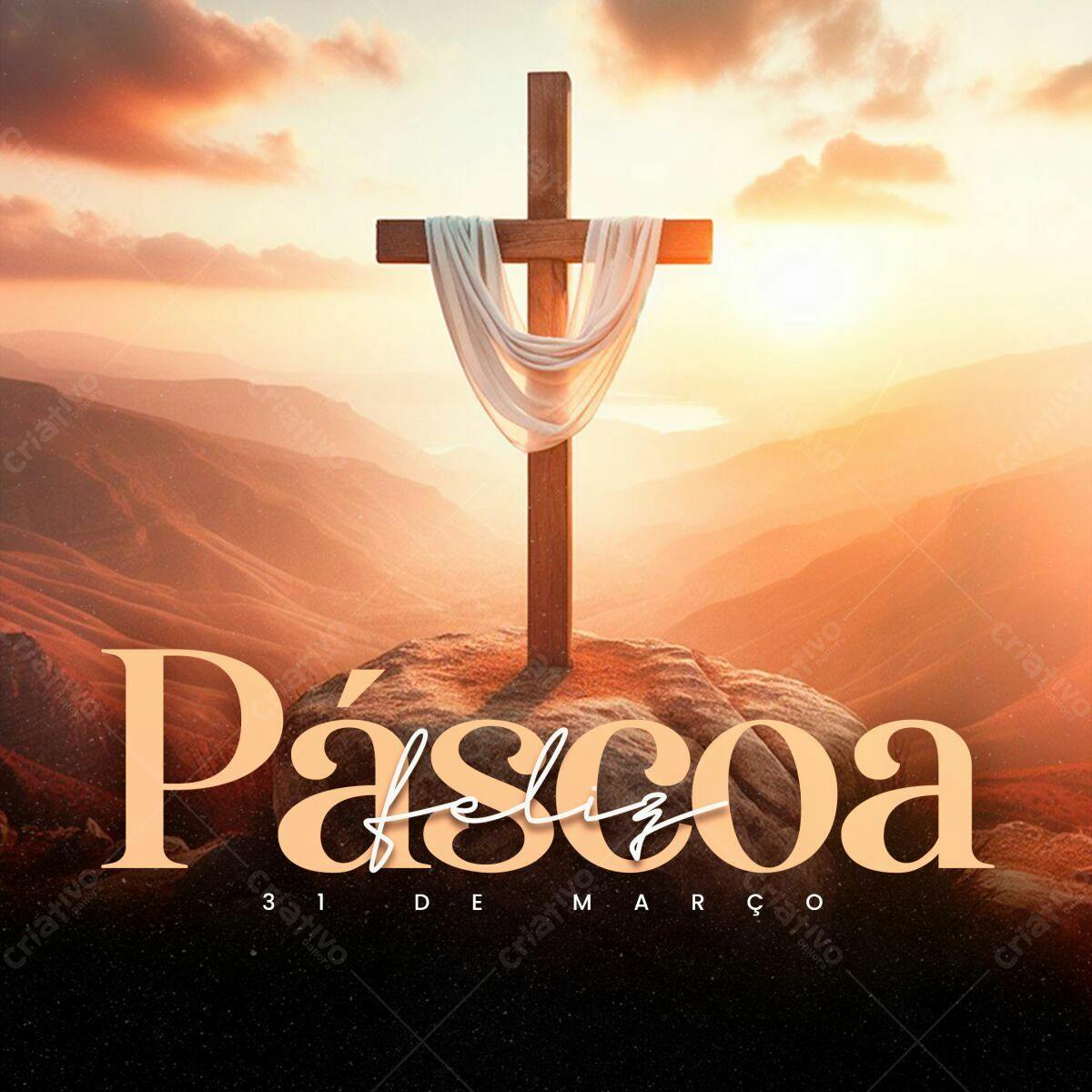 Flyer para Páscoa PSD Editável