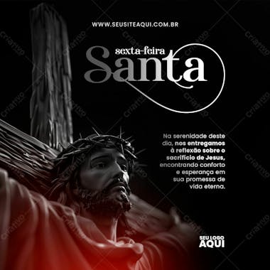 Sexta feira santa | semana santa | psd editável