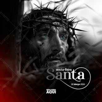 Sexta feira santa | semana santa | psd editável