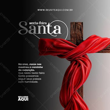 Sexta feira santa | semana santa | psd editável