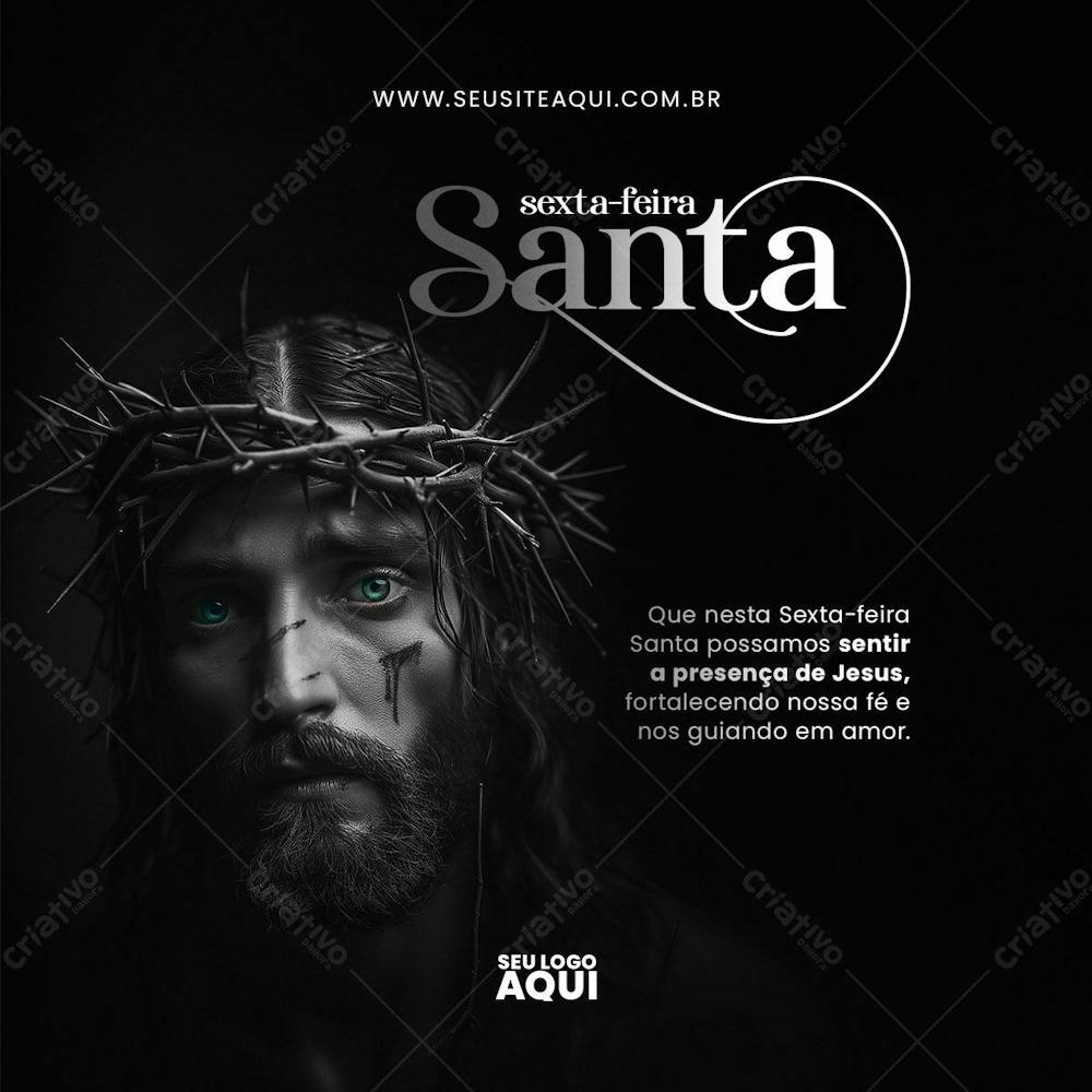SEXTA FEIRA-SANTA | SEMANA SANTA | PSD EDITÁVEL  