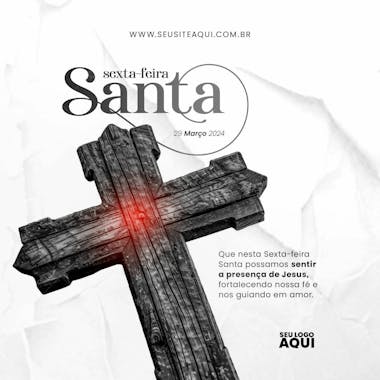 Sexta feira santa | semana santa | psd editável