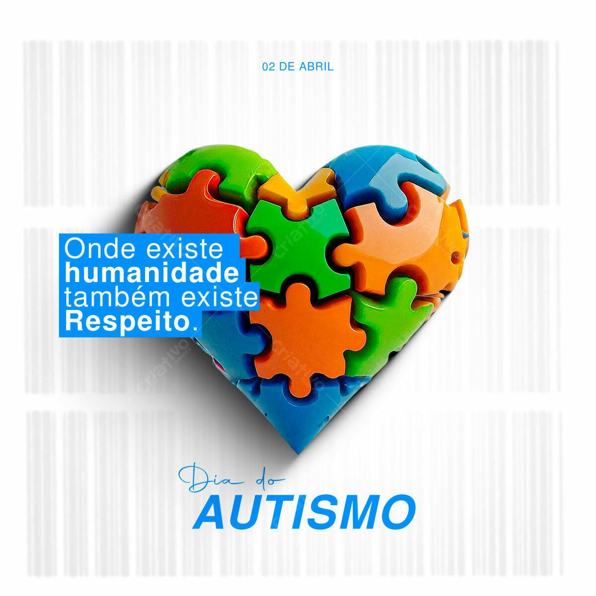 Imagem Dia do Autismo PSD Editável
