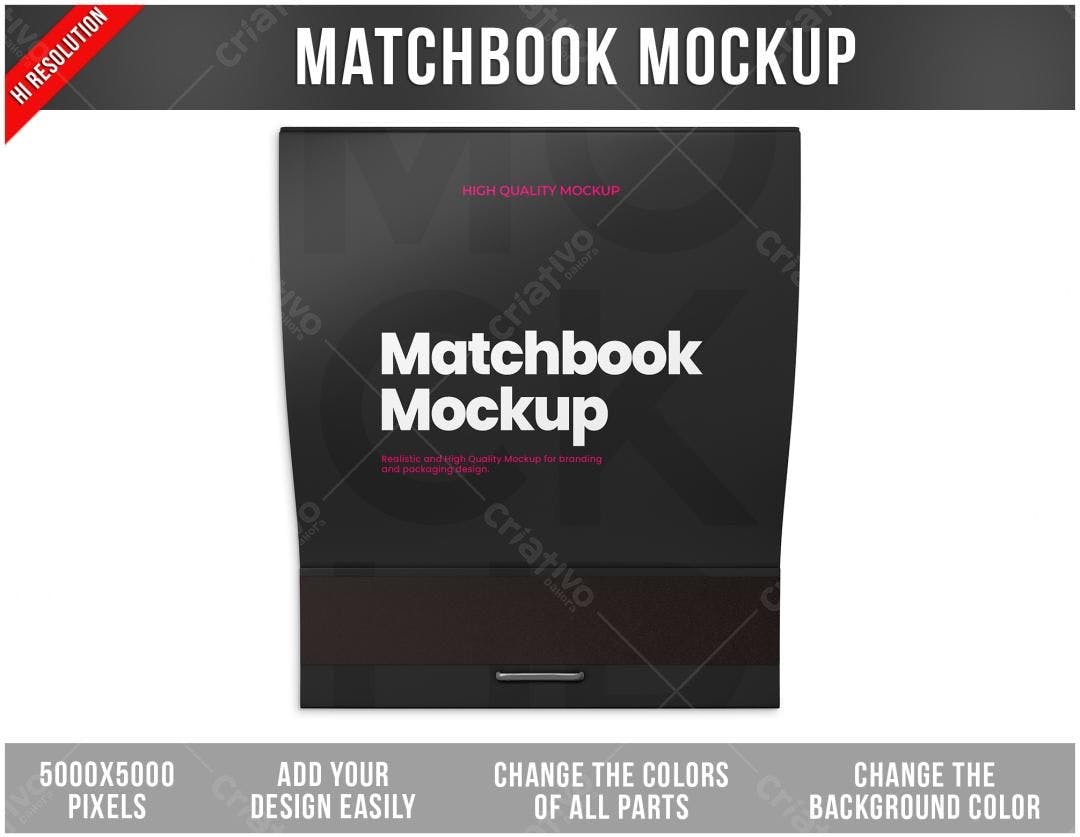 Mockup de Caixa de Fósforos PSD Editável